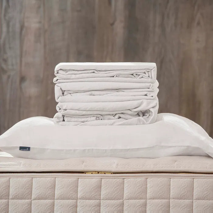 Naturepedic Organic Linen Sheet Set
Folded onto mattress 