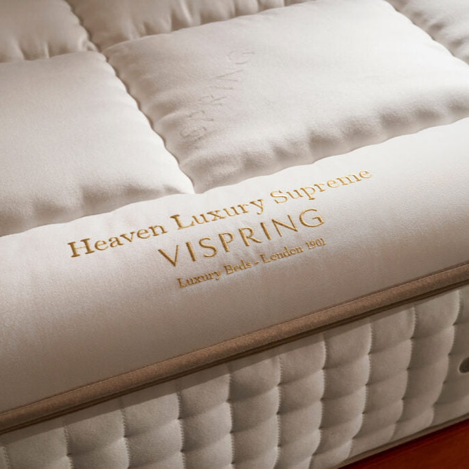 Vispring Heaven Luxury Supreme topper on Vispring Mattress and Divan.